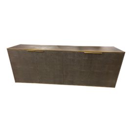 Restoration Hardware Saunderson Shagreen Panel 4-Door Sideboard. Original Price: $4,680
