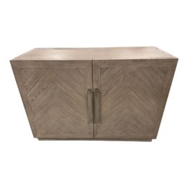 Restoration Hardware Herringbone Double-Door Sideboard. Original Price: $2,395