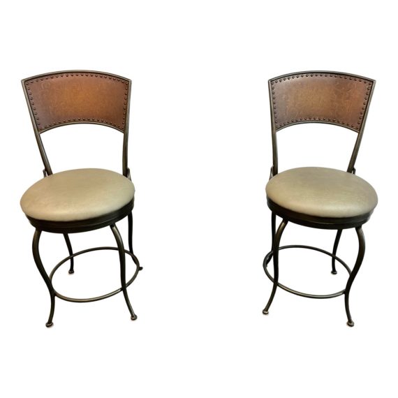 artistica-home-copper-leather-swivel-barstools-set-of-three-8436