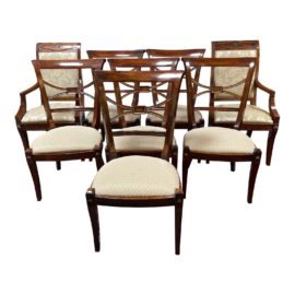 Henredon Side Dining Chairs, Set of Eight. Original Price: $7.500