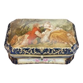 Mid 20th Century R&s Hand Painted Porcelain Trinket Box
