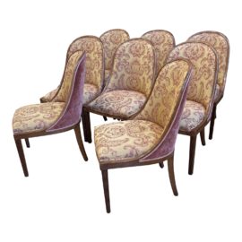 Dessin Fournir Plante Side Chairs, Set of Eight. Original Price: $28,000