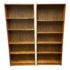 Late 20th Century Circa 1990's Walnut Finish Adjustable Shelves Bookcases