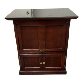 Custom Rosewood Stain Media Cabinet