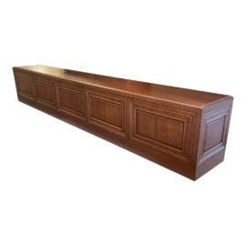 Custom Design Solid Oak Low Extra Long Media Cabinet or Credenza