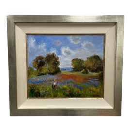 Jospeh Ketesz "Fields of Summer" Custom Framed Painting. Original Price: $3,600