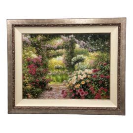 Greg Singley Framed “Draped in Roses” Oil Painting. Original Price: $12,450