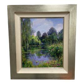 E. Fourcade "Bassin Aux Ninuphan" Oil Painting - Framed. Original Price: $4,600