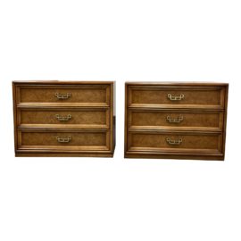 Henry Link for Mandarin Collection Three Drawer Nightstands - a Pair