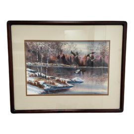 Diane Phalen Water Color "Geese" - Framed + Signed