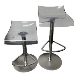 Ligne Roset Claudio Dondoli + Marco Poli Pam Acrylic Stools - a Pair. Original Price: $2,000