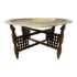 Moroccan Brass Tray + Fretwork Base Coffee Table