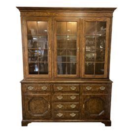Baker Furniture Parquetry Two Piece China Cabinet