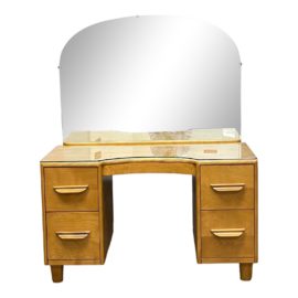 Heywood Wakefield Maple Vanity + Mirror