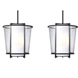 Pair of Troy Lighting Bennington Outdoor Large Pendant Lights. Original Price: $1,552