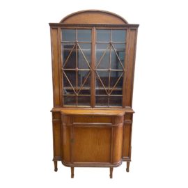 Traditional Biedermeier Style Burl Wood Display