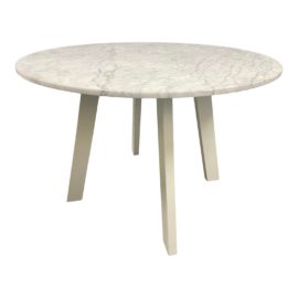 Blu Dot Right Round White Marble Dining Table. Original Price: $2,000