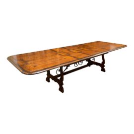 Arte Brotto Isatis Walnut Extension Dining Table. Original Price: $12,925