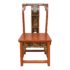Antique Style Chinese Red Lacquer Gold Gilt Side Chair + Drawer