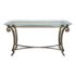 Post Modern French Provincial Bronze + Glass Console Table