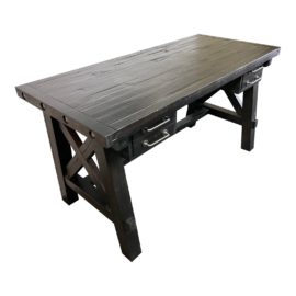 Espresso Rustic Two-Drawer Desk