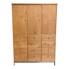 Room & Board Linear Stainless Steel + Maple Custom Cabinet. Original Price: $4,700