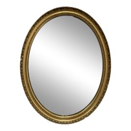 Saahe Oval Gild Framed Wall Mirror