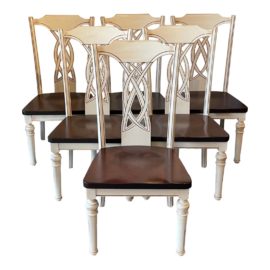 Canadel Furniture Wood + Celtic Splat Dining Room Chairs - Set of Six