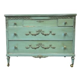 Sligh Furniture Shabby Chic Turquoise Dresser