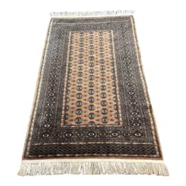 Pakistani Blush Wool Bokhara Rug - 3′4″ × 5′11″