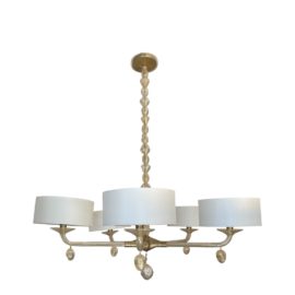 Baker Furniture Perla Murano + 24k Gold Chandelier From the Pagani Collection. Original Price: $14,226