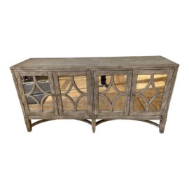 Kathy Kuo Home Hooker Furniture Bertrand Mirrored Four Door Sideboard. Original Price: $2,409
