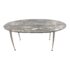 Custom Mauve + Metallic Marble Oval Table