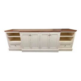Custom Transitional Two-Tone Three Piece Media Cabinet