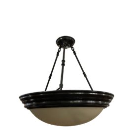 Contemporary Mediterranean Beige Glass Pendant