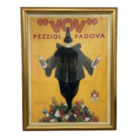 Custom Framed Vintage French Vov Pezziol Padova Poster Print