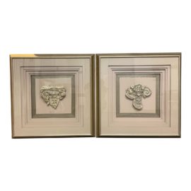 Architectural Greek Shadow Boxes - a Pair. Original Price: $677