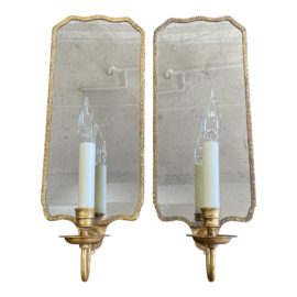 Vaughan Designs Giltwood Candlestick Wall Sconces, a Pair