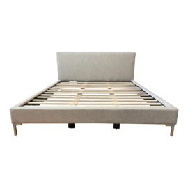 NEW California King Saatva Santorini Natural Linen Bed Frame. Original Price: $1,695