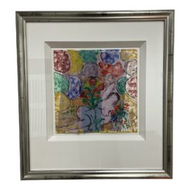 Matt Phillips "Ndue With Upraised Arm" Garden Interlude Series, Collage Monotype. Original Price: $2,800 (Copy)