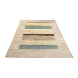 Handknotted Gabbeh Wool Area Rug - 6′7″ × 9′4″