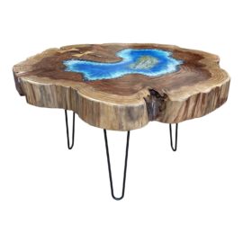 Bob Baker Redwood + Epoxy Live Edge Coffee Table