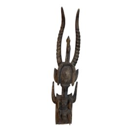 Vintage African Sinufro Tribe Wood Procession Mask