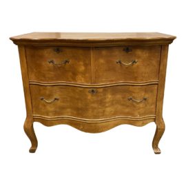 Early 20th Century Plymouth Furniture Three Drawer Wood Bombe Dresser