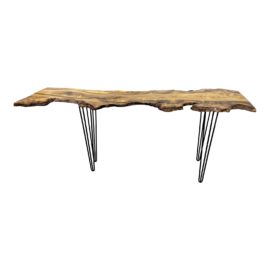 Bob Baker Splated Myrtlewood Live Edge Console Table