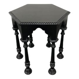 Jonathan Rachman Octagonal Black Wood Side Table