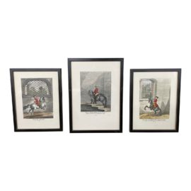Set of Three Court Riders Bookplate Print