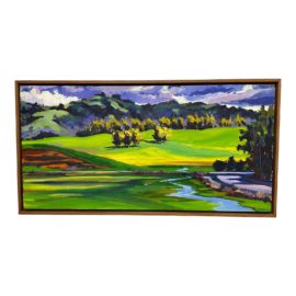 Wendy Brayton Sonoma Acrylic Landscape - Signed + Framed