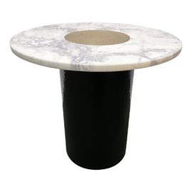 CB2 Marble + Brass Side Table