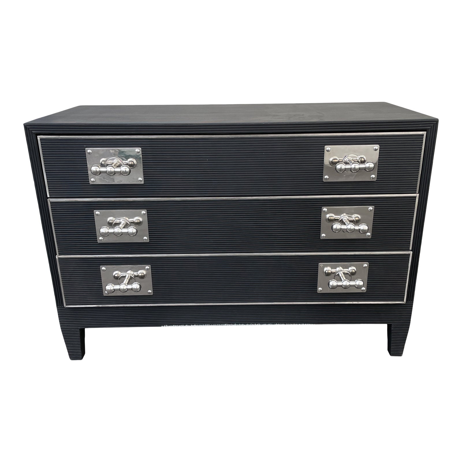 HD Buttercup Contemporary Ribbed Rubber Three Drawer Dresser - Design Plus  Gallery